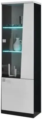 Elisa 1 Door Display Cabinet - White image