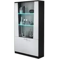 Elisa 2 Door Display Cabinet - White