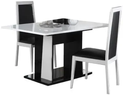 Elisa Extending Pedestal Dining Set with 2 Chairs - White image