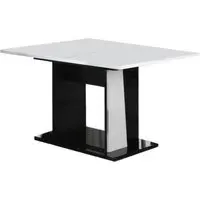 Elisa Extending Pedestal Dining Table - White