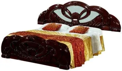 Giada King Size Bed Frame - Mahogany