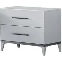 Italian 2 Drawer Bedside Cabinet - White