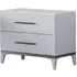 Italian 2 Drawer Bedside Cabinet - White
