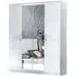 Italian 4 Door Wardrobe with Mirrors - White