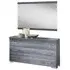 Nicole 3 Drawer Dresser with Mirror - Grey