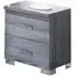 Nicole Italian 2 Drawer Bedside Cabinet - Grey