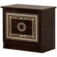 Sara 2 Drawer Bedside Cabinet - Mahogany