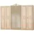 Sara 6 Door Wardrobe with Mirrors - Beige