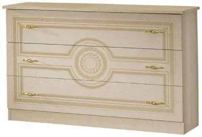 Sara Italian 3 Drawer Dresser - Beige image