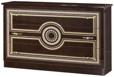 Sara Italian 3 Drawer Dresser - Mahogany