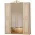 Sara Italian 4 Door Wardrobe with Mirrors - Beige