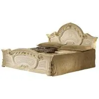 Sara Italian King Size Bed Frame - Beige