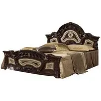 Sara Italian King Size Bed Frame - Mahogany