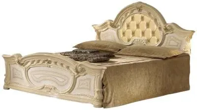 Sara King Size Upholstered Headboard Bed - Beige image
