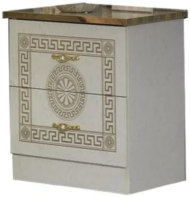 Serena 2 Drawer Bedside Cabinet - Beige image