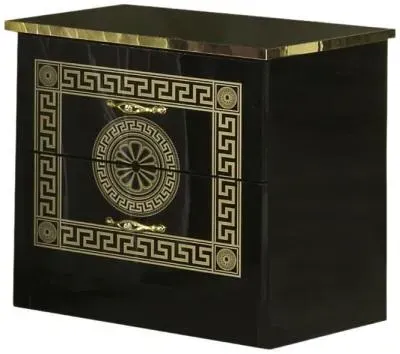 Serena 2 Drawer Bedside Cabinet - Black