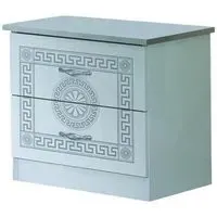 Serena 2 Drawer Bedside Cabinet - White