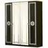 Serena 4 Door Wardrobe with Mirrors - Black