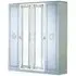 Serena 4 Door Wardrobe with Mirrors - White