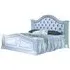 Serena Italian Upholstered Headboard Bed - White