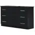 Simona Italian 3 Drawer Dresser - Black