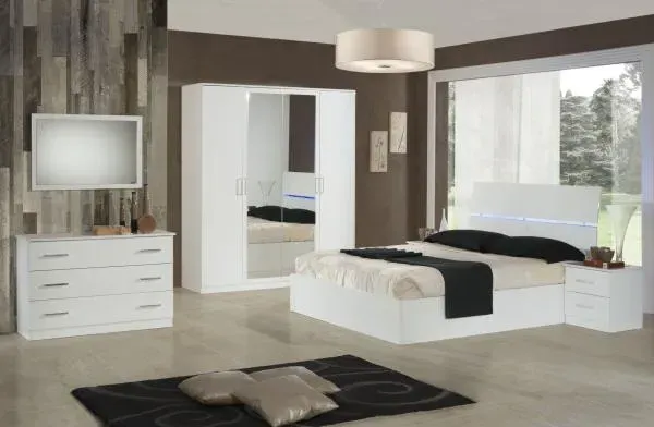 Simona Italian 3 Drawer Dresser - White