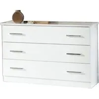 Simona Italian 3 Drawer Dresser - White