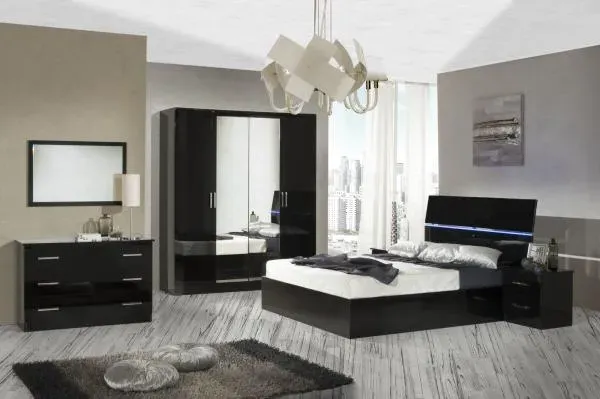 Simona Italian Bed - Black