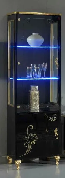 Sofia 1 Door Display Cabinet - Black