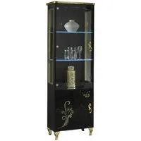 Sofia 1 Door Display Cabinet - Black