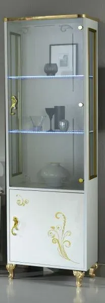 Sofia 1 Door Display Cabinet - White