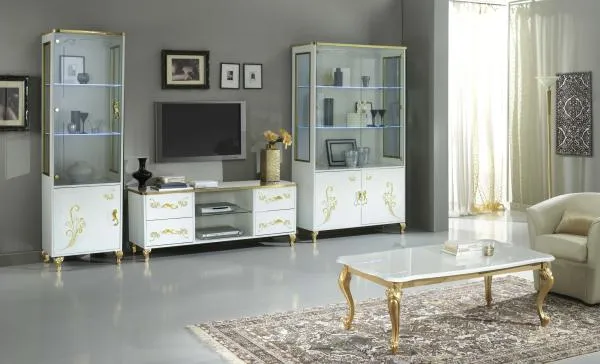 Sofia 1 Door Display Cabinet - White