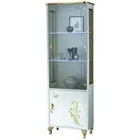 Sofia 1 Door Display Cabinet - White
