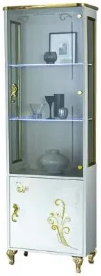 Sofia 1 Door Display Cabinet - White