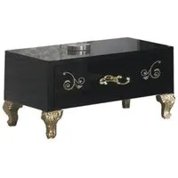 Sofia 1 Drawer Bedside Cabinet - Black