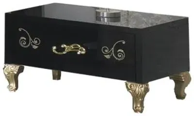 Sofia 1 Drawer Bedside Cabinet - Black image