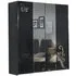 Sofia 2 Door Sliding Wardrobe with Mirrors - Black