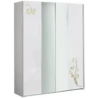 Sofia 2 Door Sliding Wardrobe with Mirrors - White
