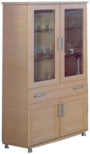 Sonia 2 Door Display Cabinet - Light Oak