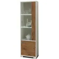 Stella Italian 1 Door Display Cabinet - Oak