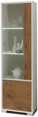 Stella Italian 1 Door Display Cabinet - Oak image