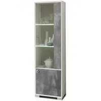 Stella Italian 1 Door Display Cabinet - White