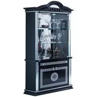 Venus 2 Door Display Cabinet - Black