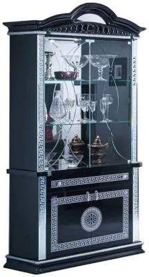 Venus 2 Door Display Cabinet - Black