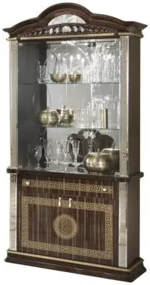 Venus 2 Door Display Cabinet - Walnut