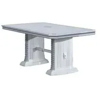 Venus 6-8 Seater Extendable Pedestal Dining Table - White
