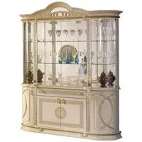 Venus Italian 4 Door Display Cabinet - Beige