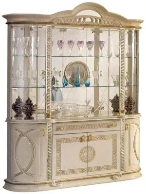 Venus Italian 4 Door Display Cabinet - Beige image