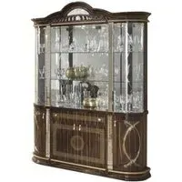 Venus Italian 4 Door Display Cabinet - Walnut