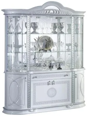 Venus Italian 4 Door Display Cabinet - White